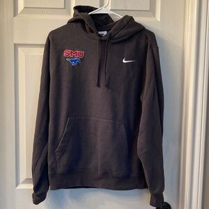 Nike Black Hoodie with SMU Embroidery